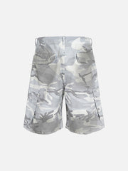 Drawstring Camouflage Cargo Shorts