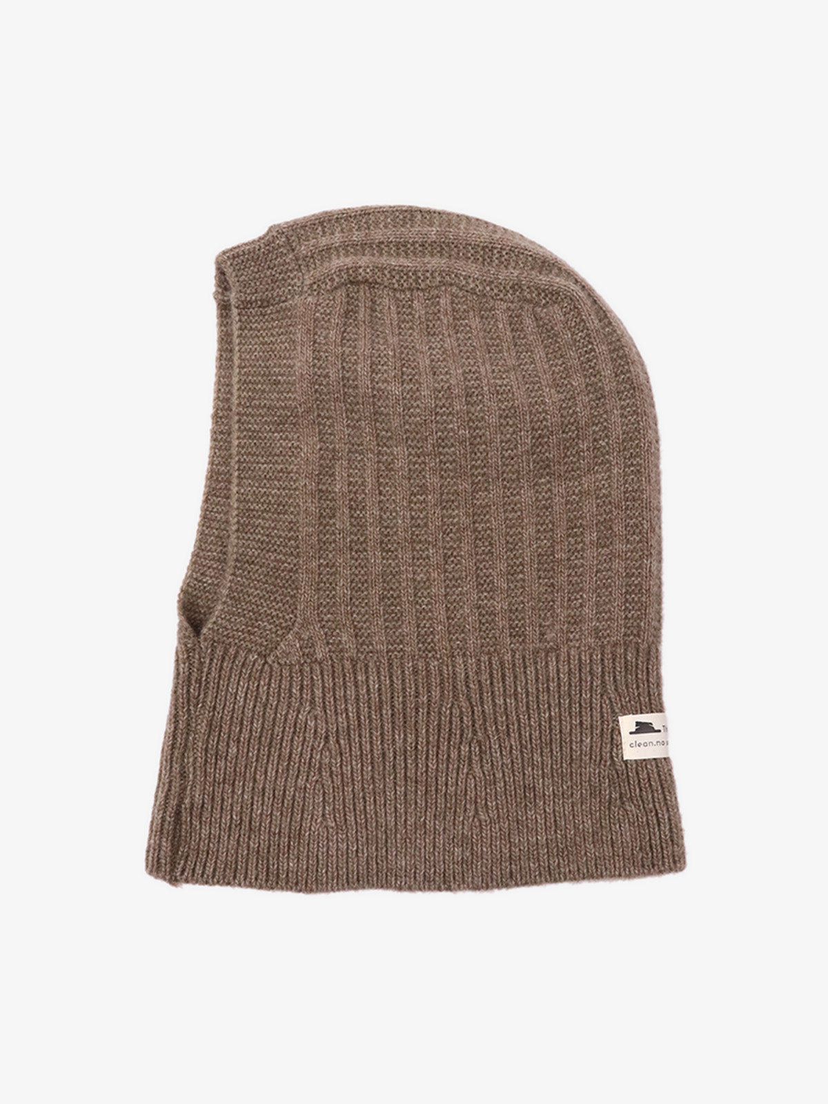 Vintage Ribbed Knit Balaclava Hood Hat