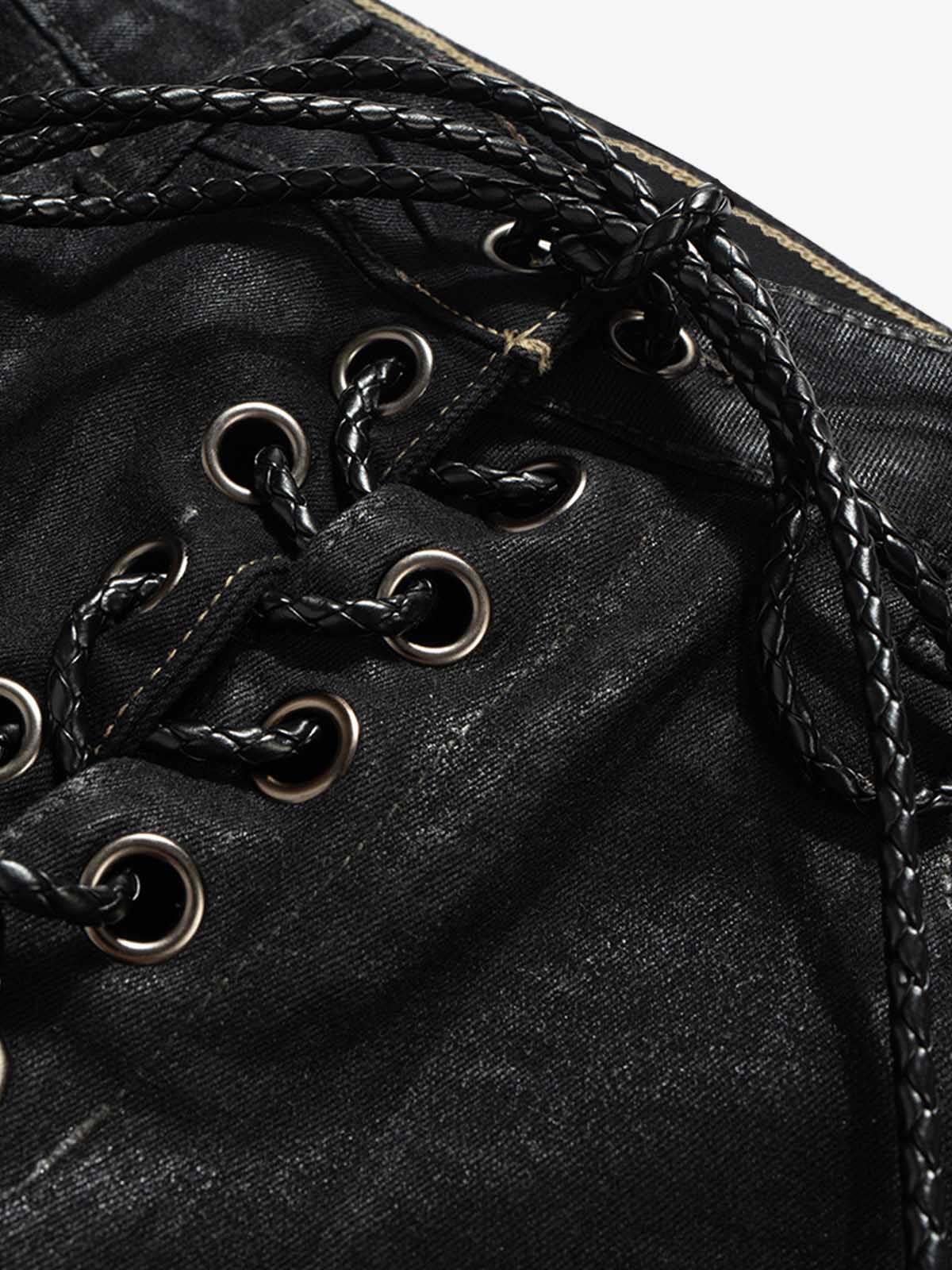 High Street RO Coated Washed Slightly Flared Jeans