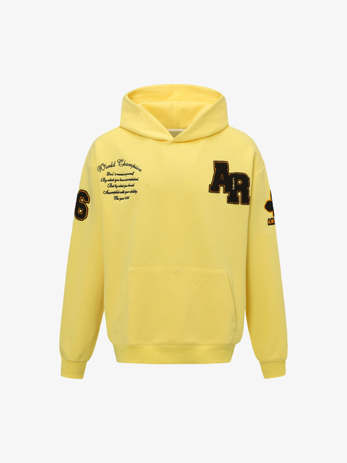Street Letter Patch Embroidered Heather Hoodie