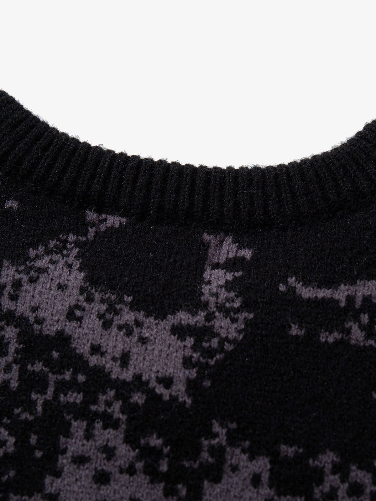 Dark Street Skull Frayed Hem Sweater