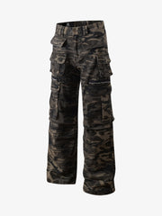 Functional Camouflage Multi-Pocket Work Pants