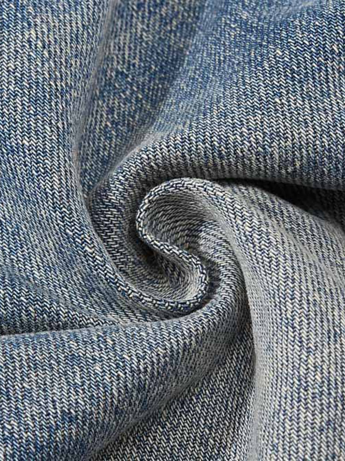 Vintage Washed Pleated Wide-Leg Jeans