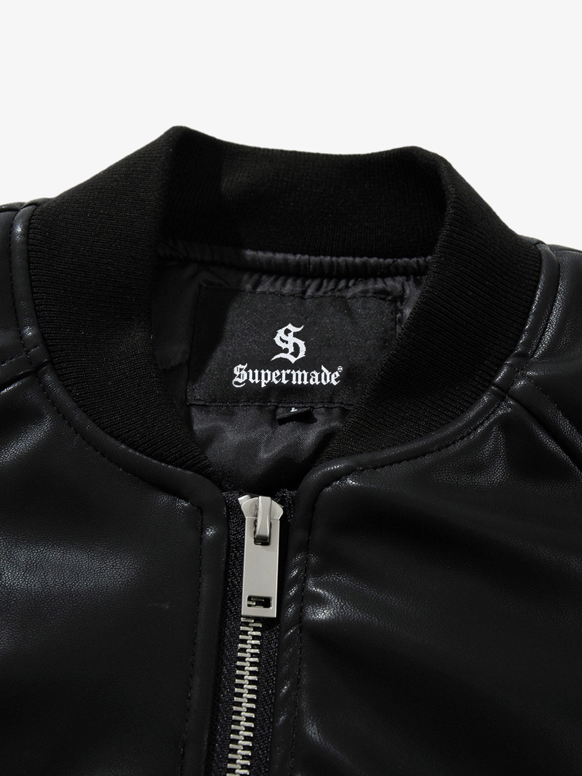 Street Motorcycle Stand Collar Leather Padded Jacket