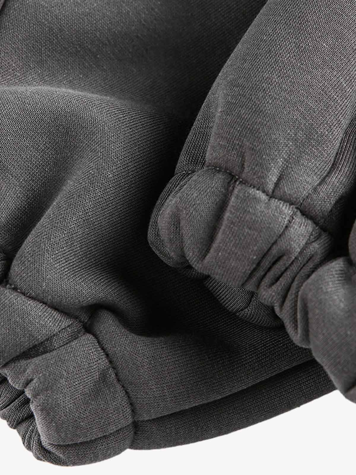 Street Deconstructed Split Zippered Hooded Sweatshirt