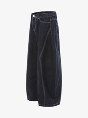 Vintage Topstitched Scimitar Jeans
