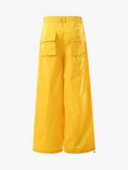 Vintage Drawstring Draped Embroidered Wide Leg Pants