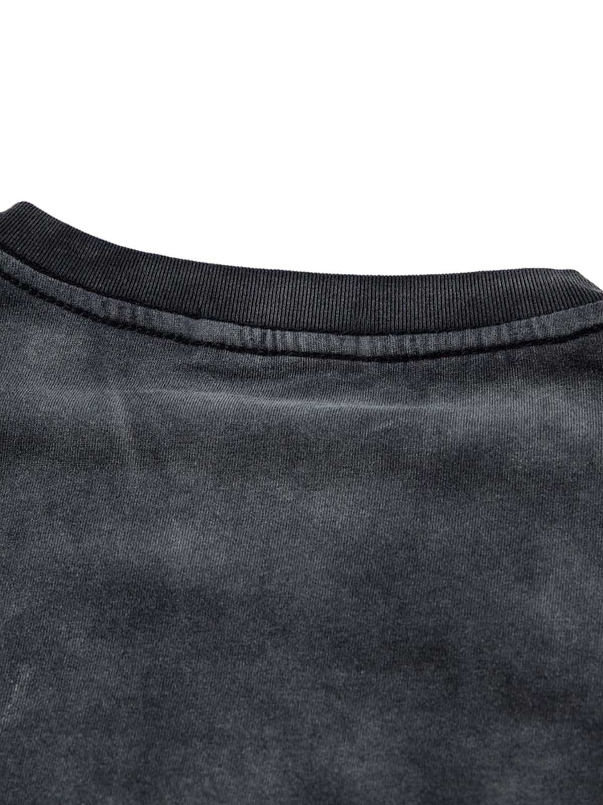 Washed Heavy-duty Letter Embroidered Waistcoat
