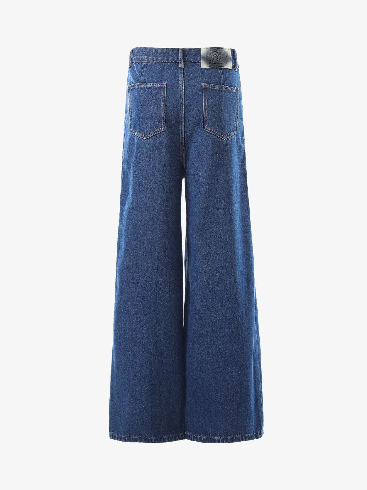 Retro Pleated Denim Baggy Jeans
