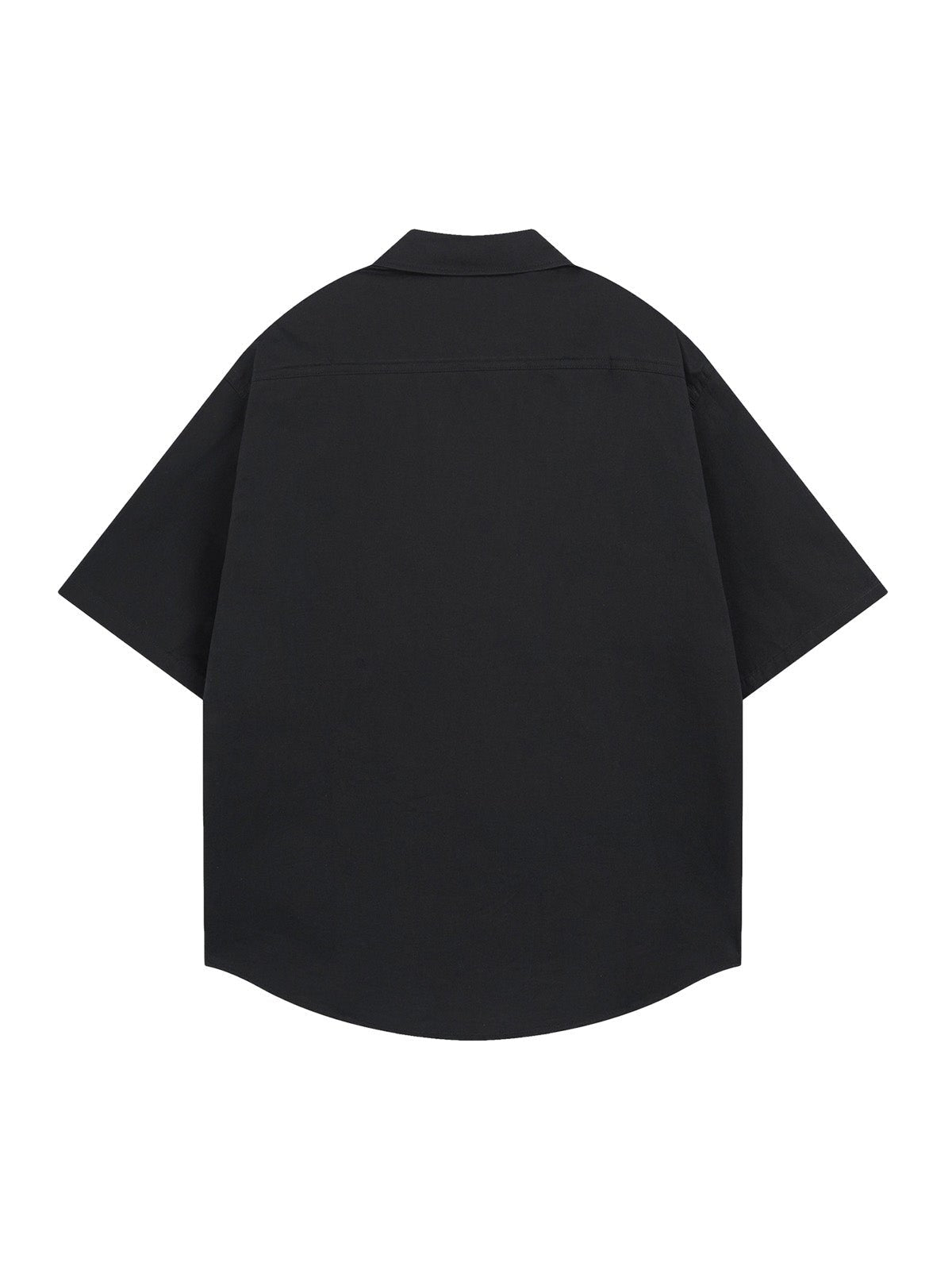 Oversized Graphic Cartoon Letter Print Short-Sleeve Shirt