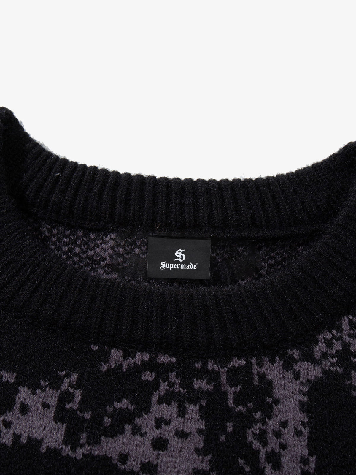 Dark Street Skull Frayed Hem Sweater