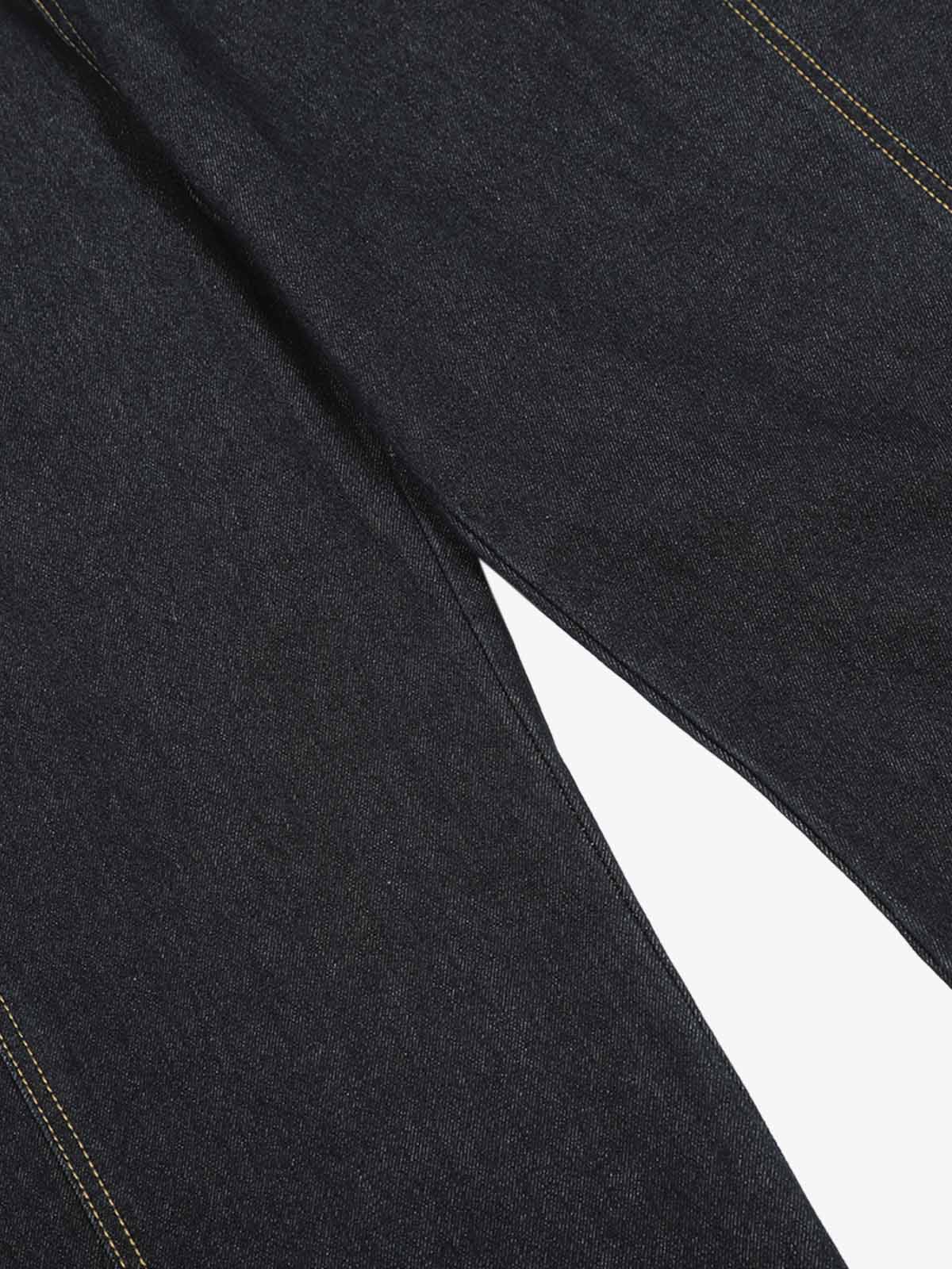 Retro Stitching Graffiti Letters Machete Jeans