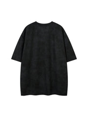 Oversized Graphic Suede Print T-Shirt