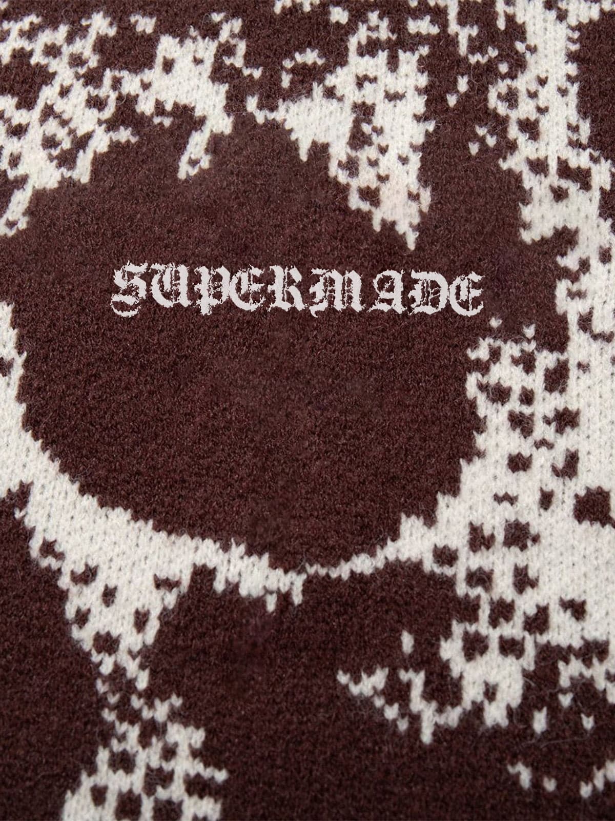 Dark Street Skull Frayed Hem Sweater