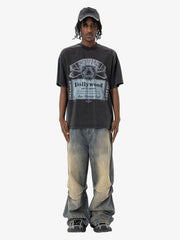Vintage-Inspired Graphic Washed T-Shirt