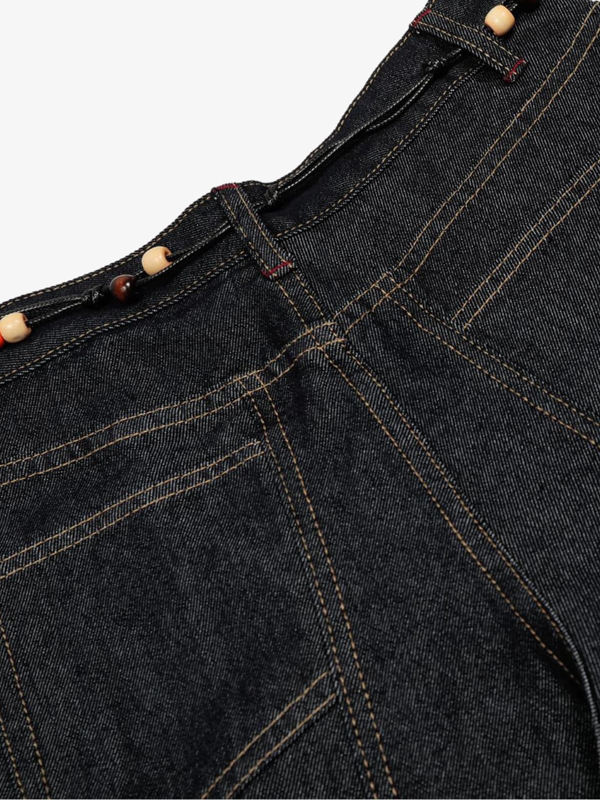 Vintage Washed Pendant Detail Jeans