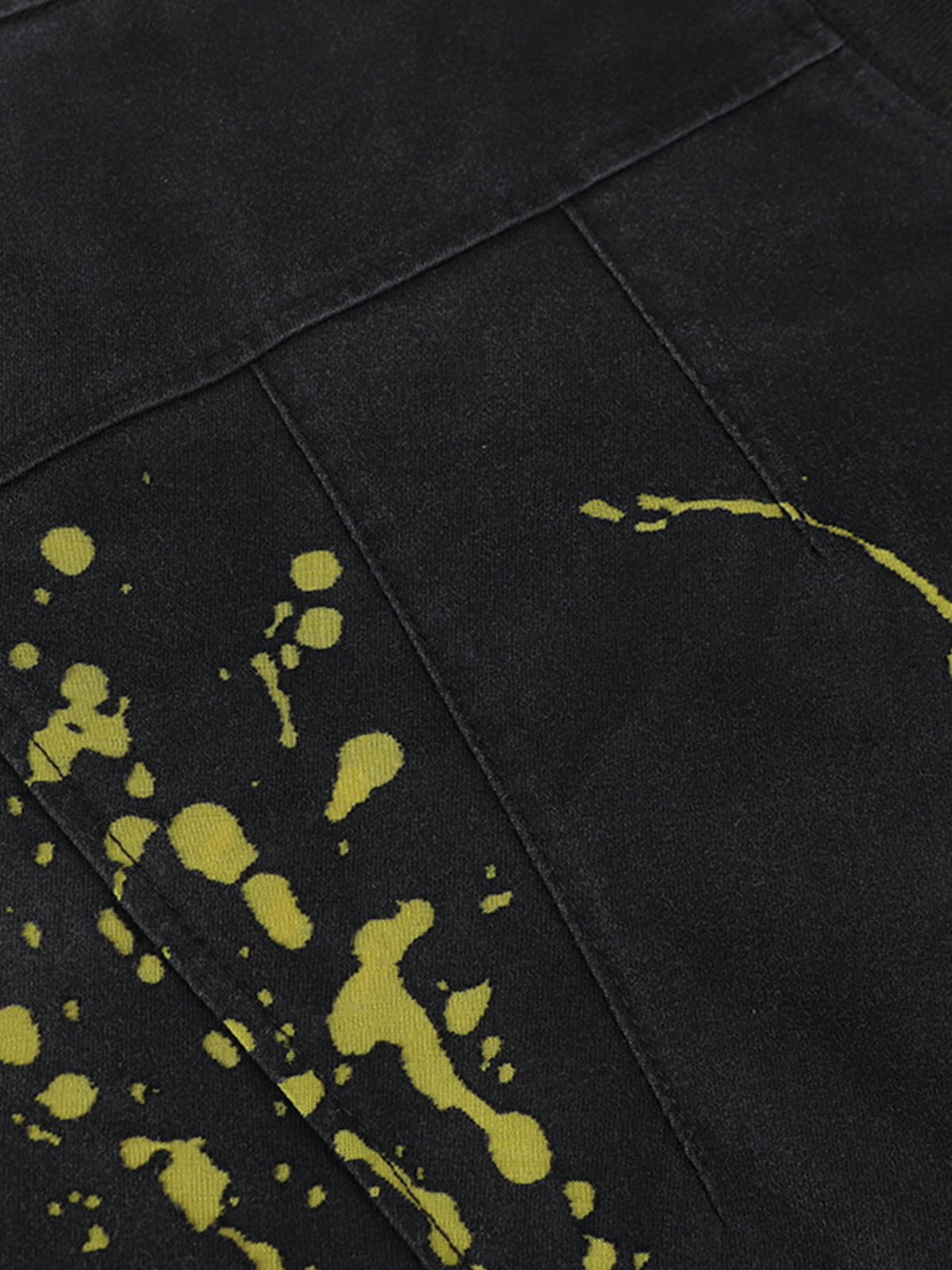 Retro Ink Splatter Design Long-Sleeved T-Shirt
