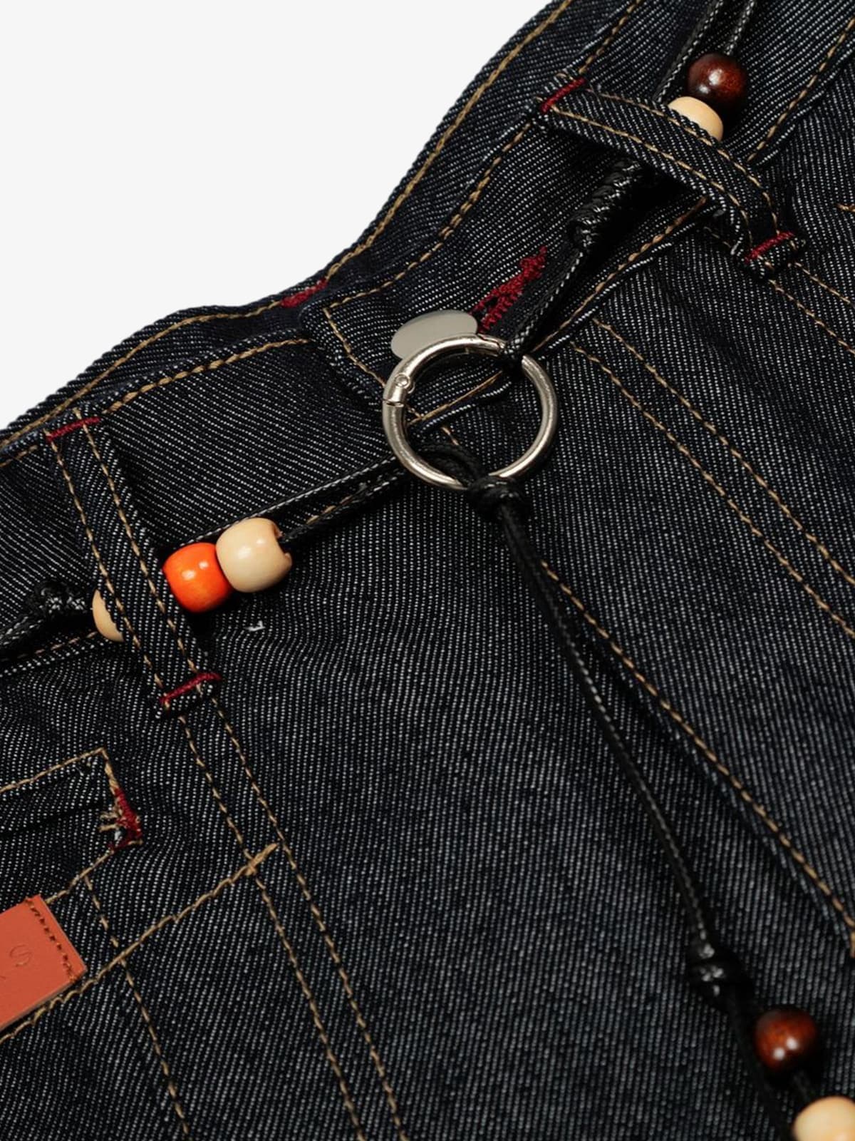 Vintage Washed Pendant Detail Jeans