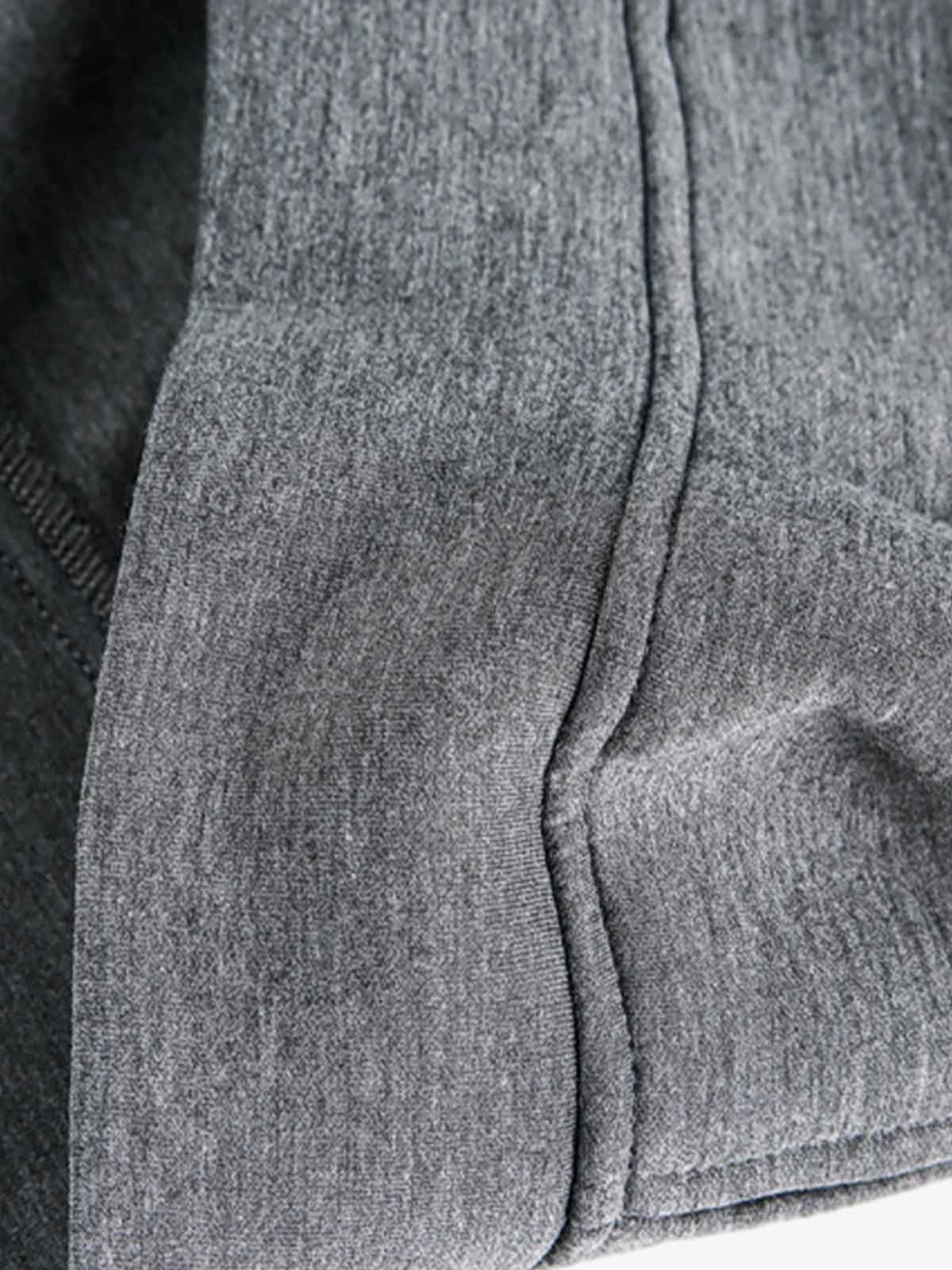 Deconstructed Split Drawstring Hooded Sweatshirt