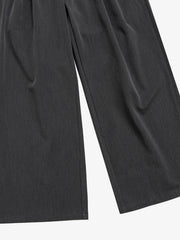 High-Waisted Contrast-Color Patchwork Niche Pants