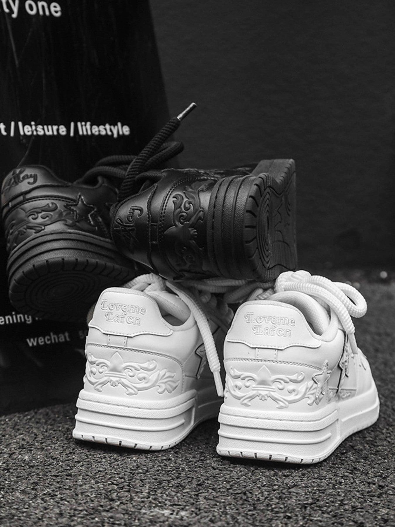 Embossed Stars Casual Board Shoes