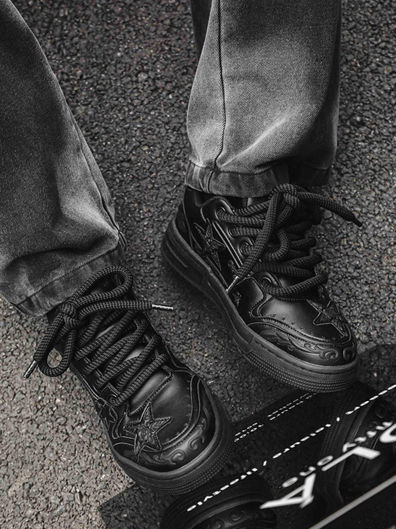 Embossed Stars Casual Board Shoes