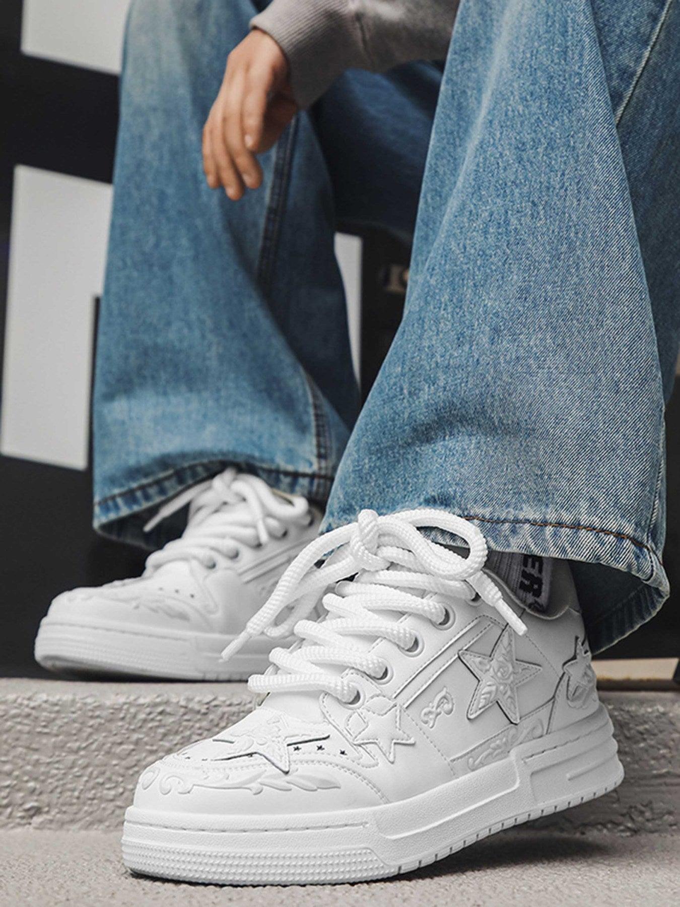 Embossed Stars Casual Board Shoes