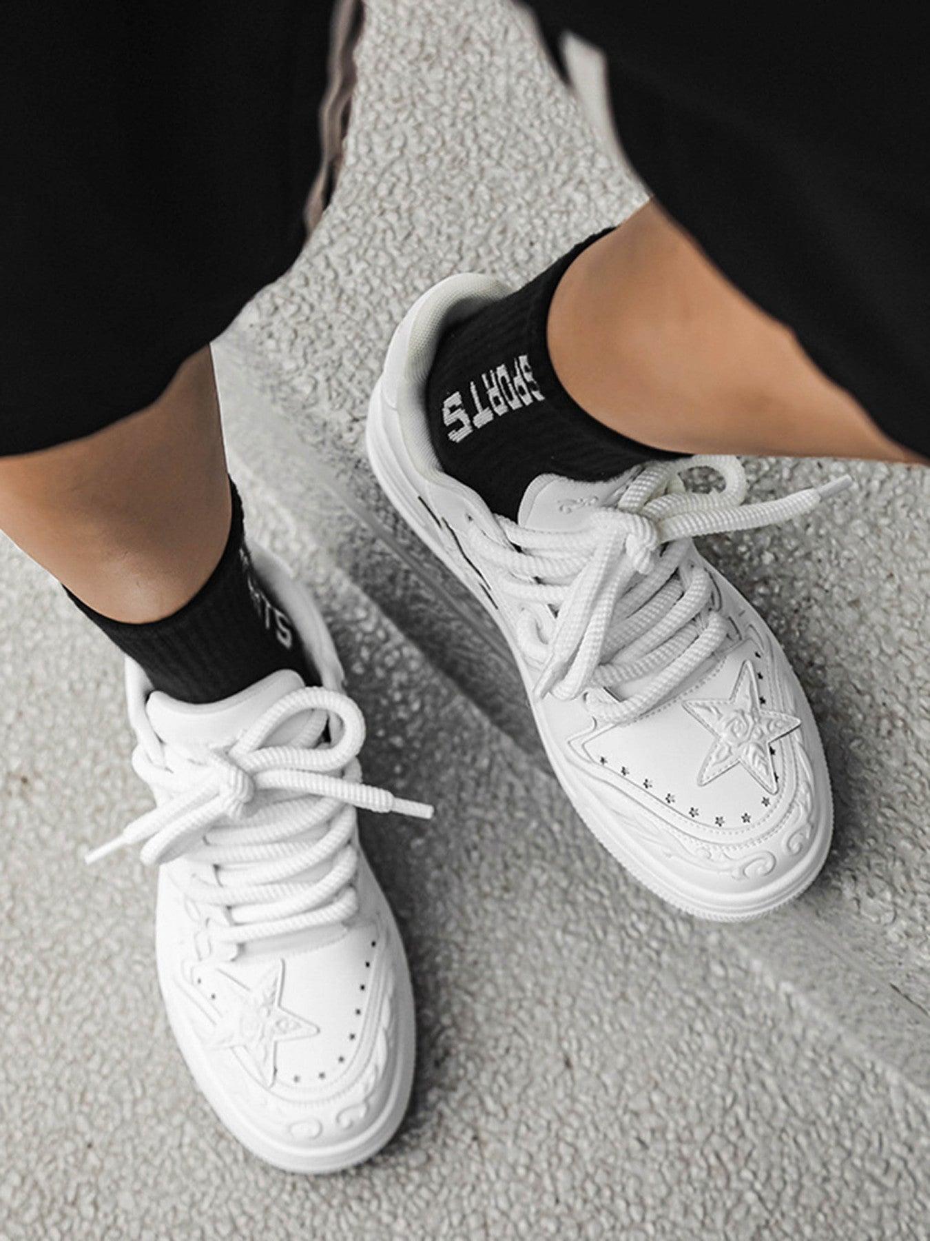 Embossed Stars Casual Board Shoes
