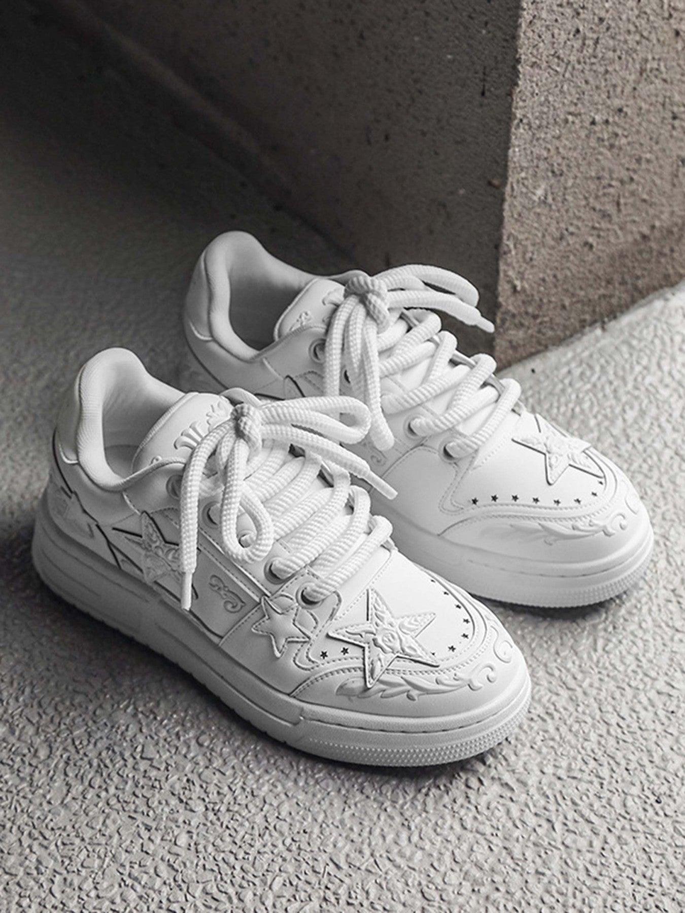 Embossed Stars Casual Board Shoes