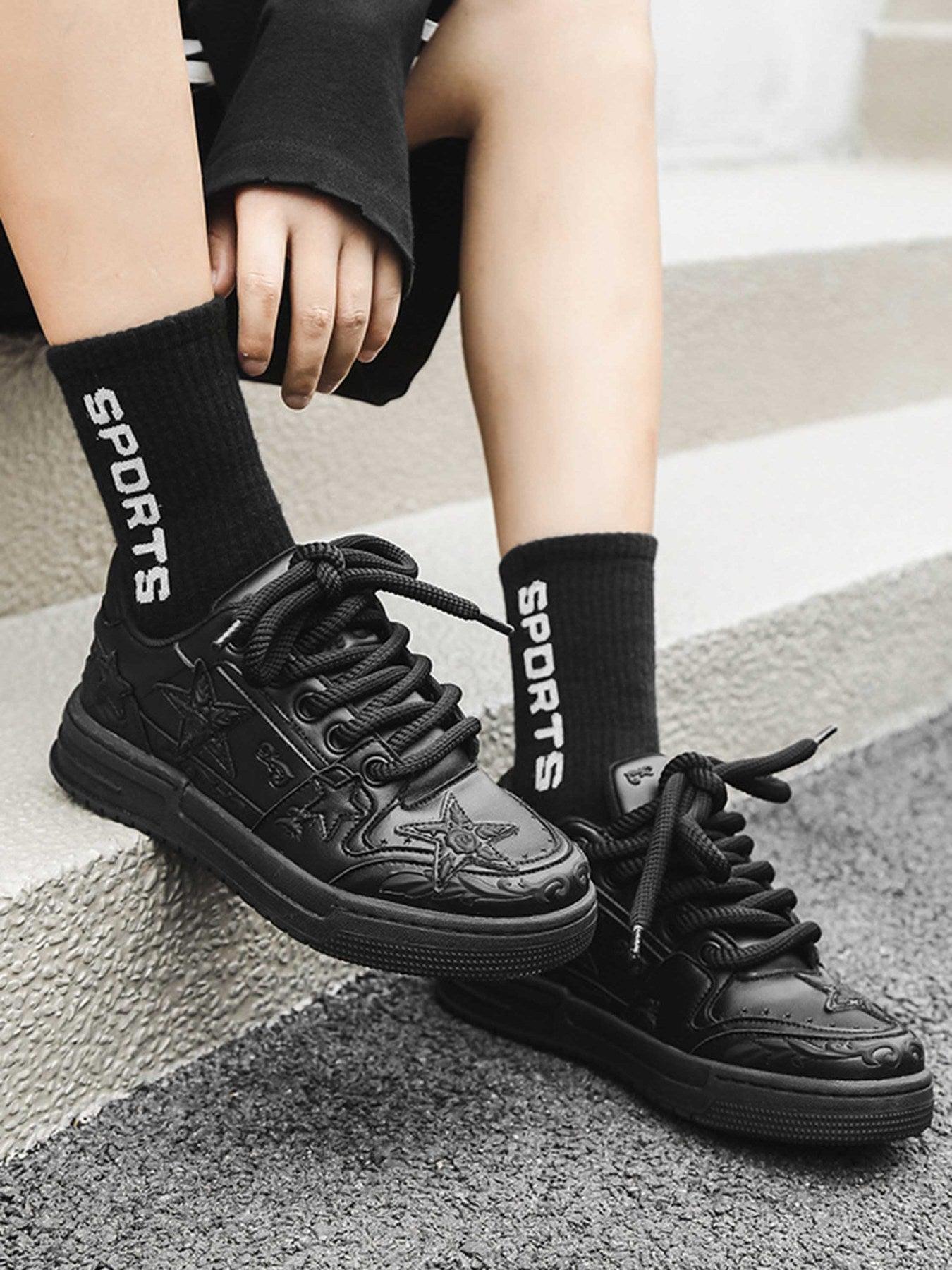Embossed Stars Casual Board Shoes