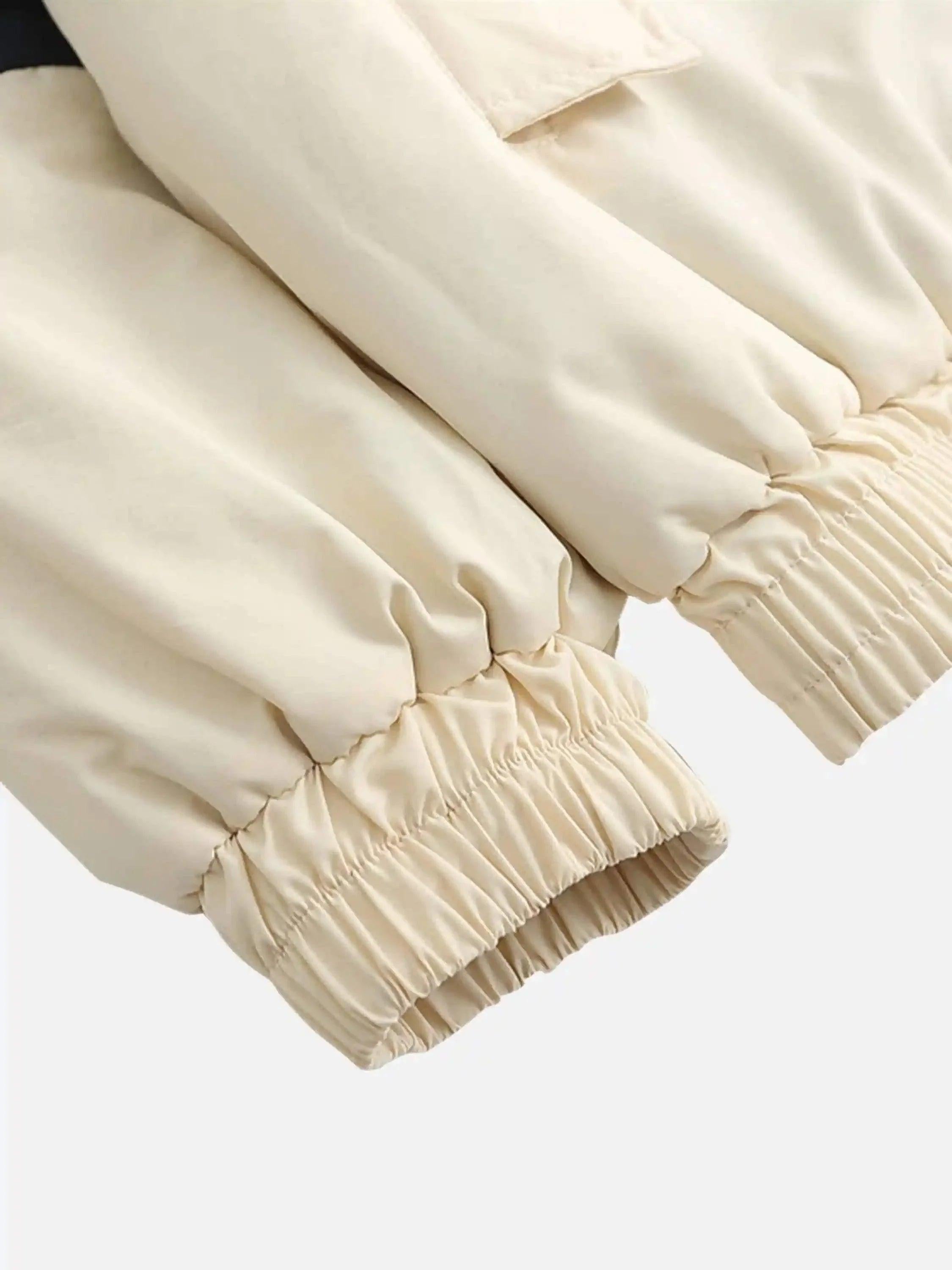 Embroidered Letter Patch Cotton Jacket