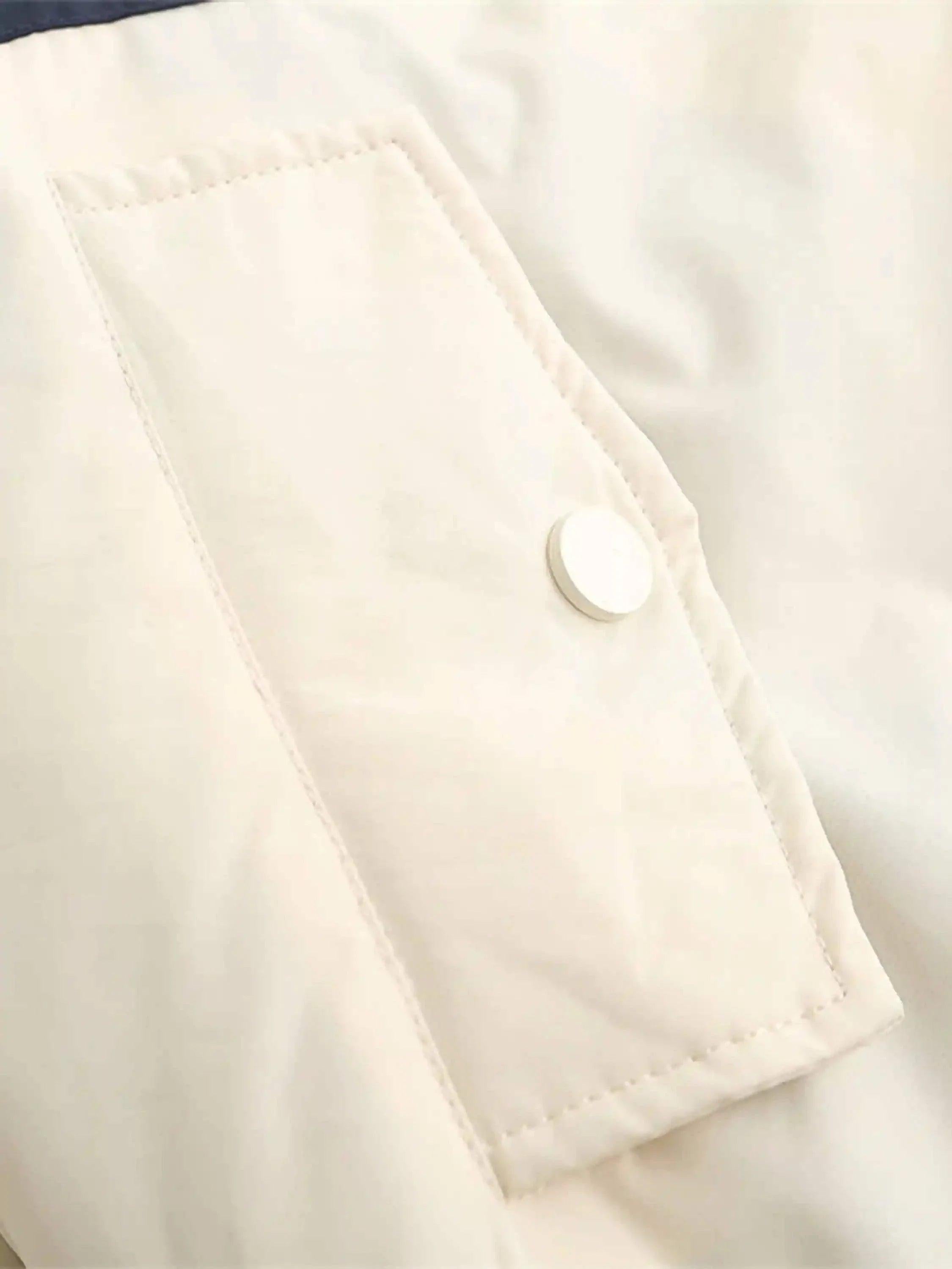 Embroidered Letter Patch Cotton Jacket