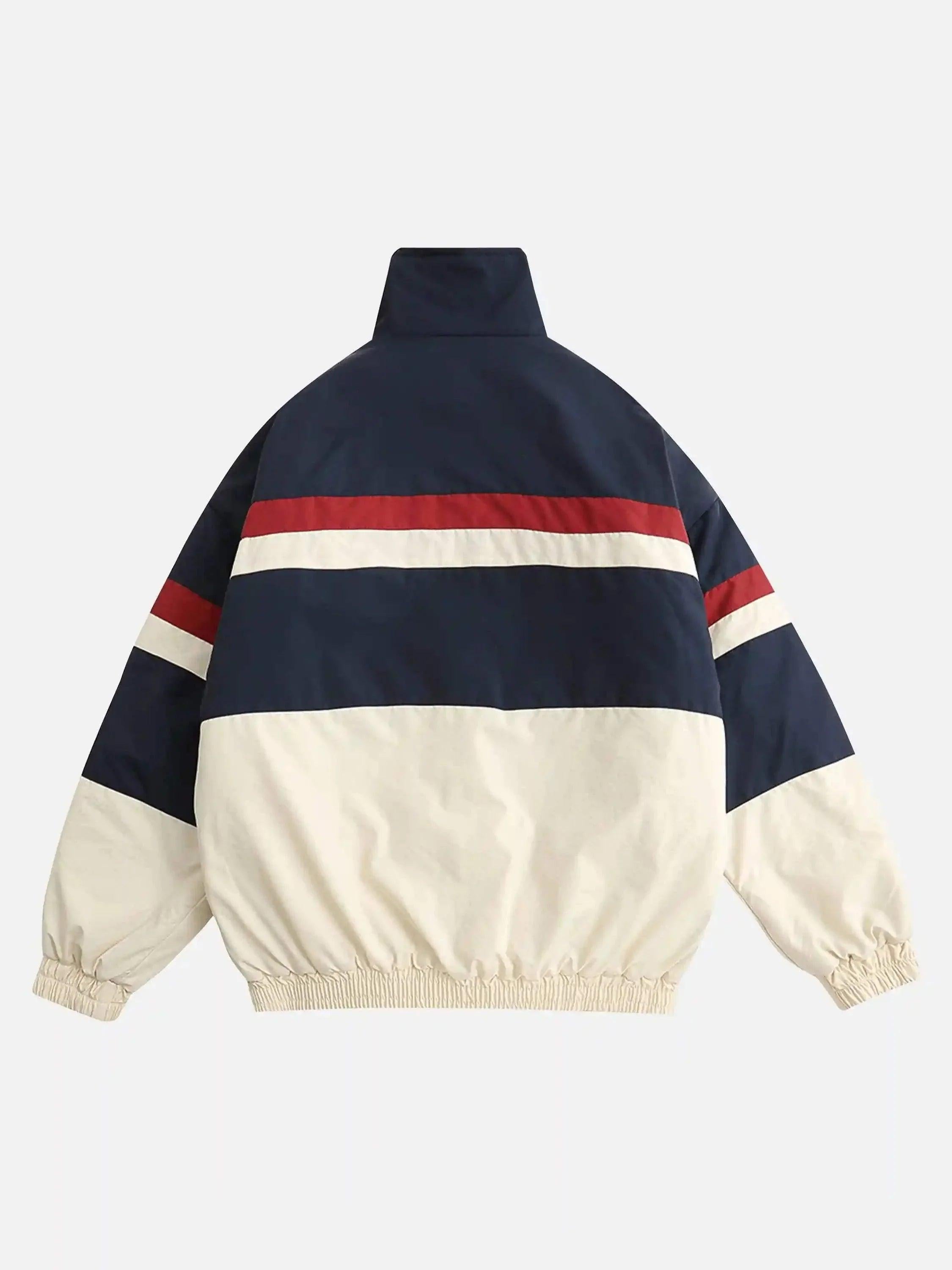 Embroidered Letter Patch Cotton Jacket