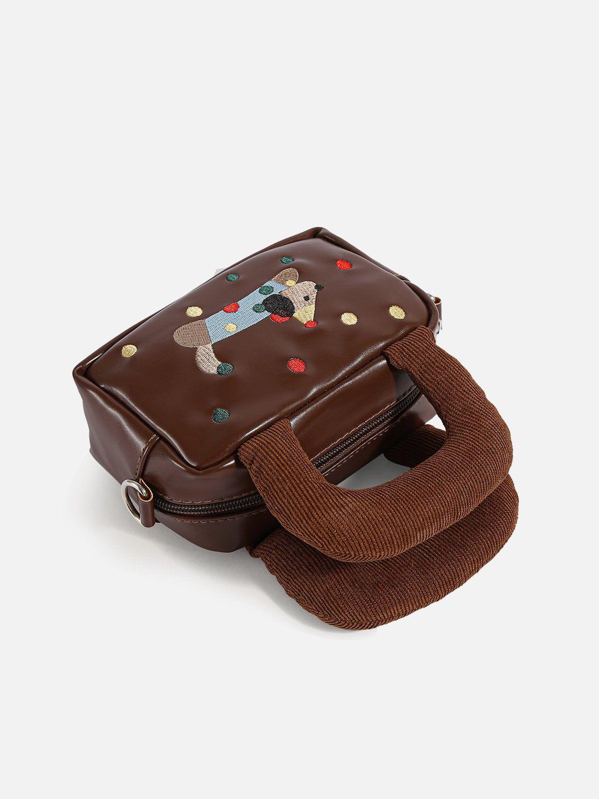 Embroidery Cartoon Dog Bag