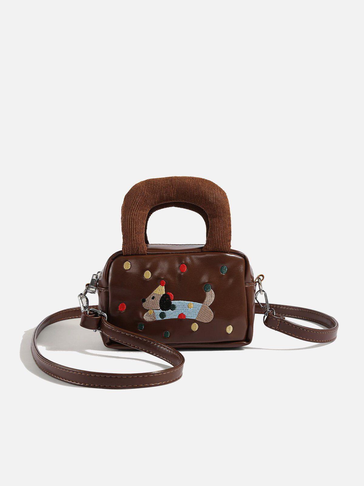 Embroidery Cartoon Dog Bag
