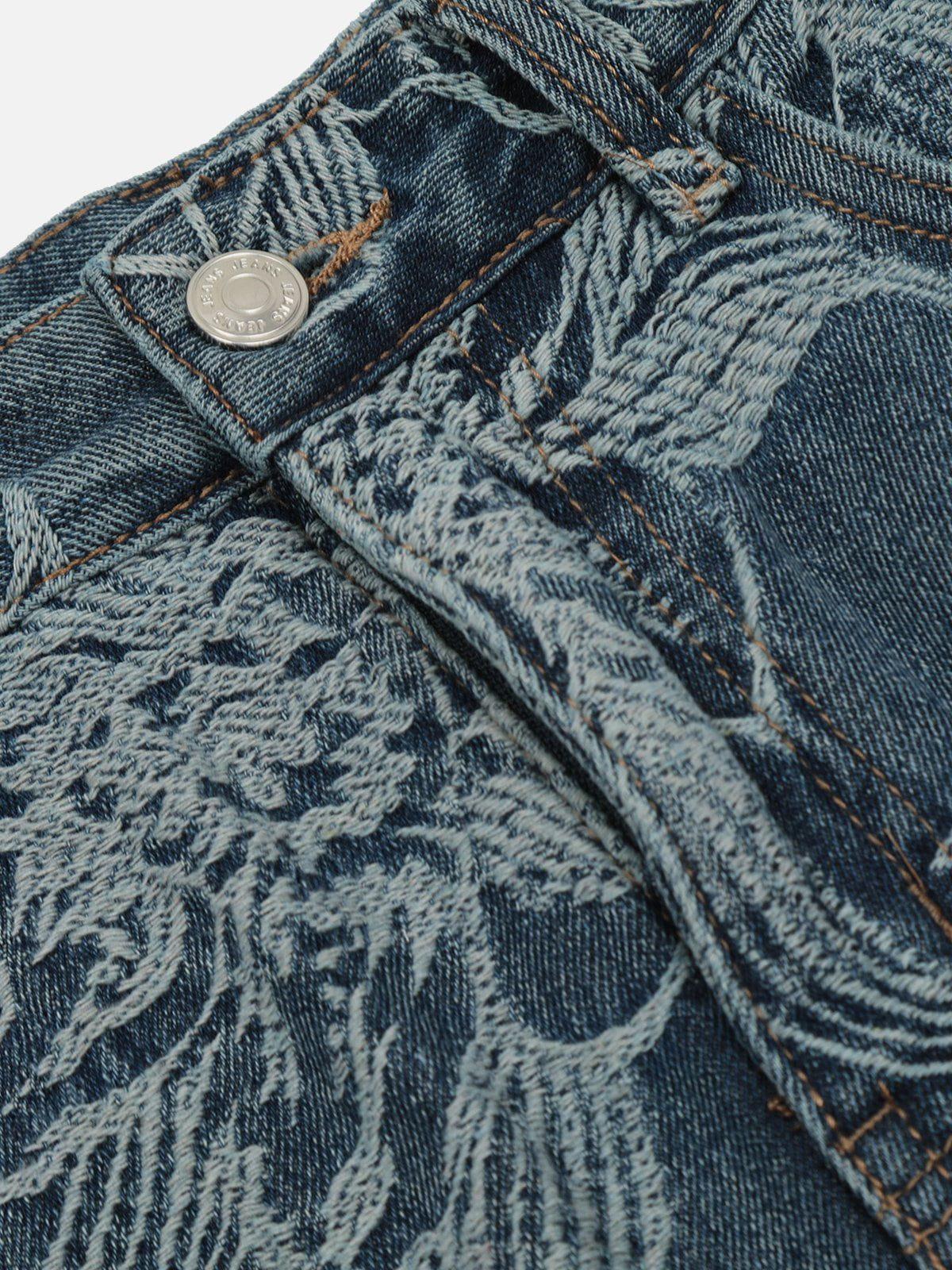 Embroidery Flower Longline Jorts
