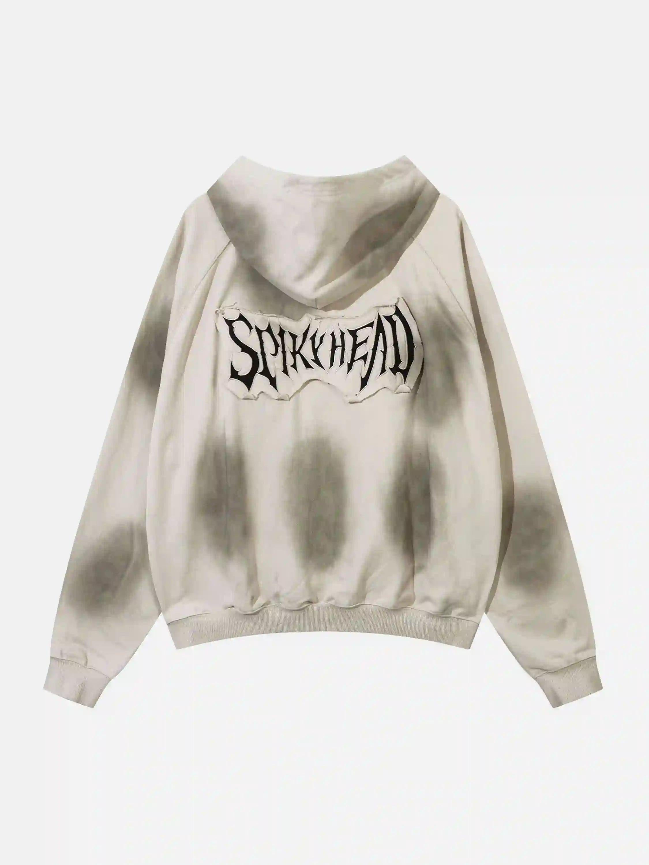 Embroidery Spots Zip-Up Hoodie