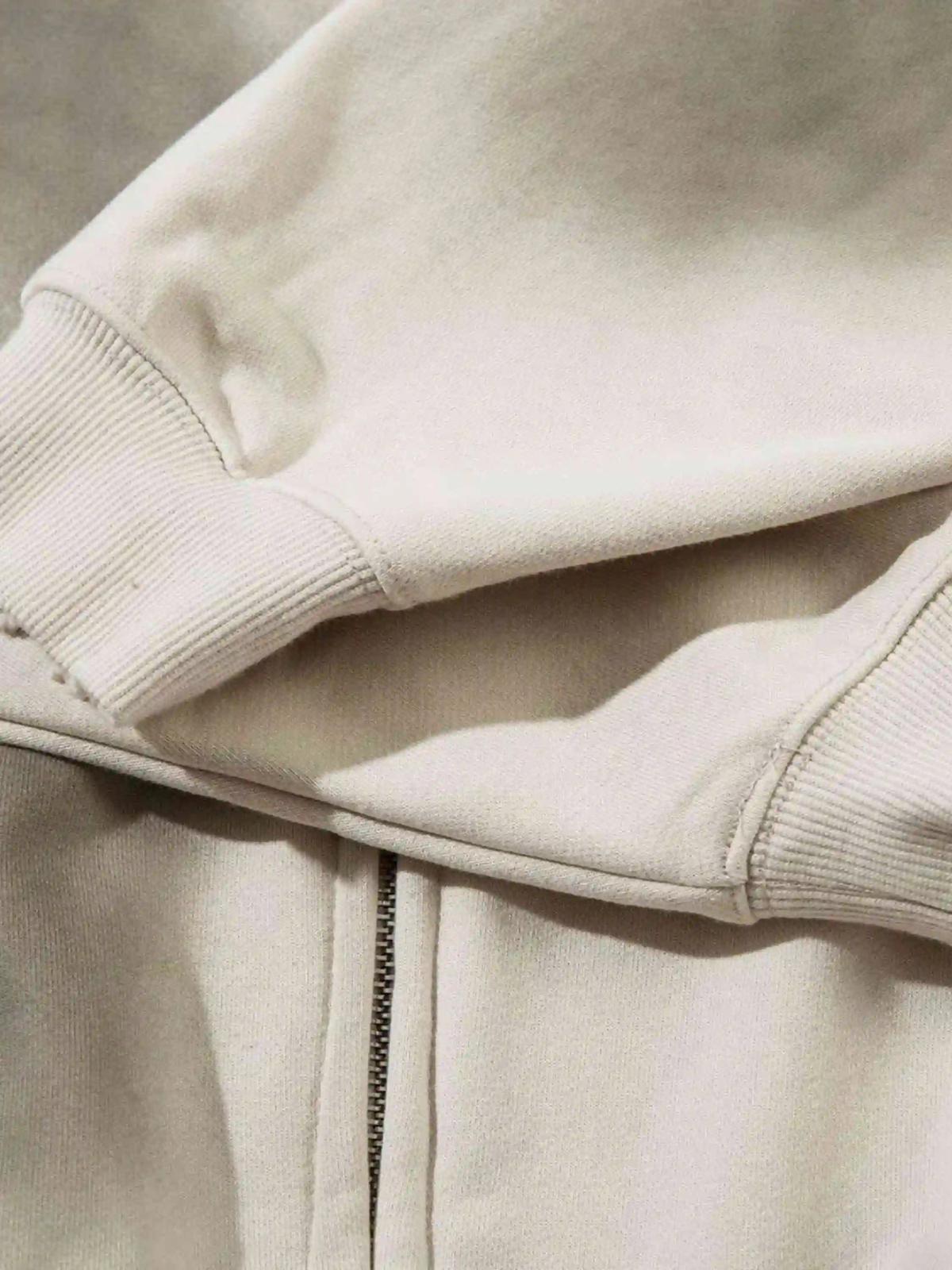 Embroidery Spots Zip-Up Hoodie