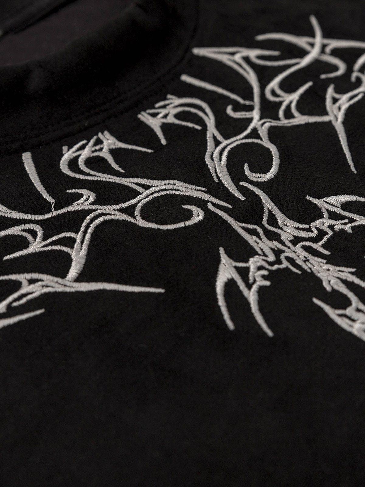 Embroidery Suede Tee
