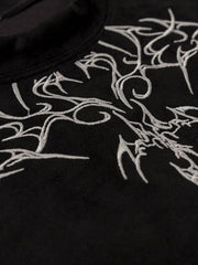 Embroidery Suede Tee
