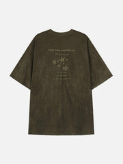 Embroidery Thorns Star Print Tee