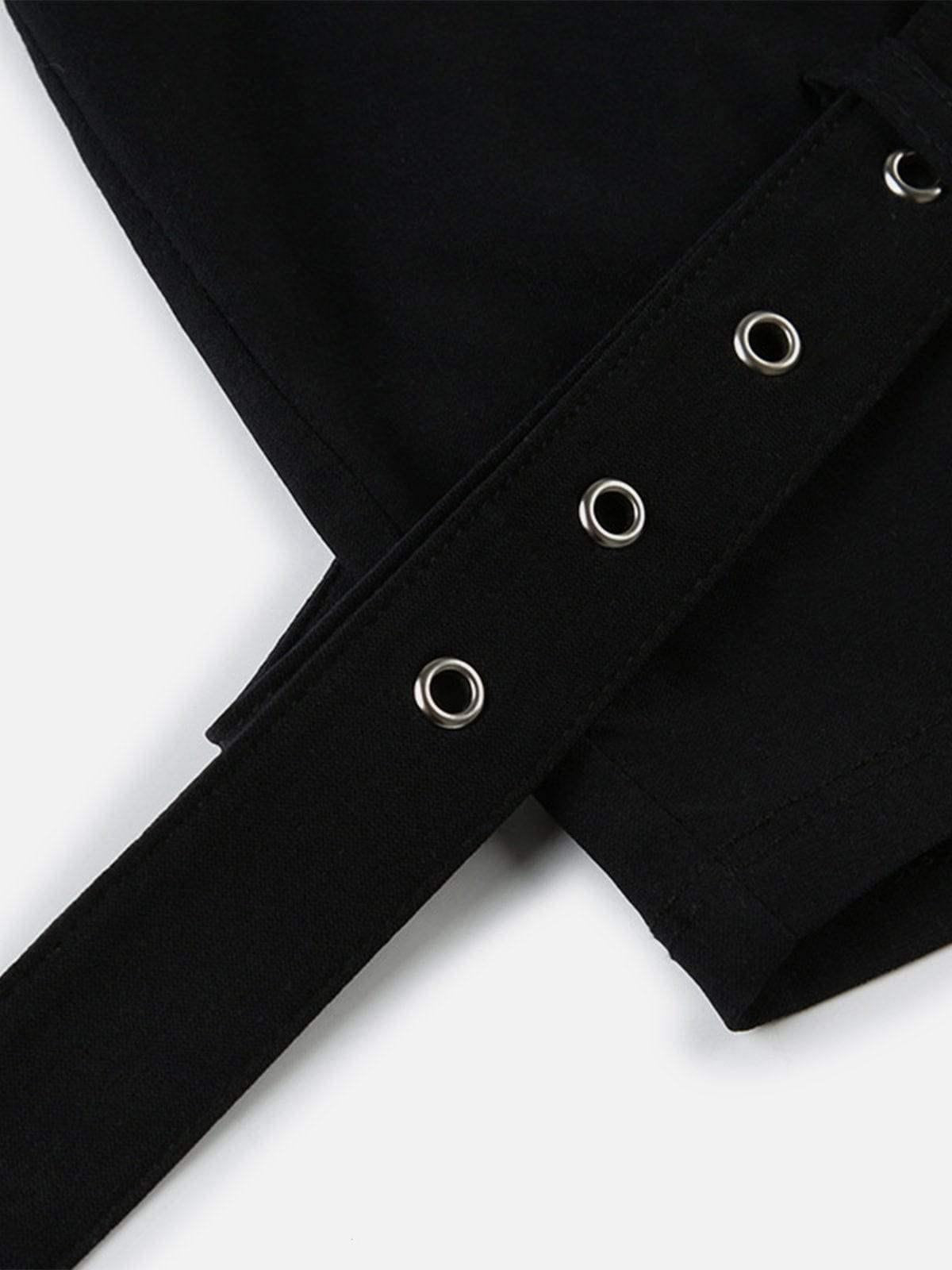 Eyelet Solid Color Shorts