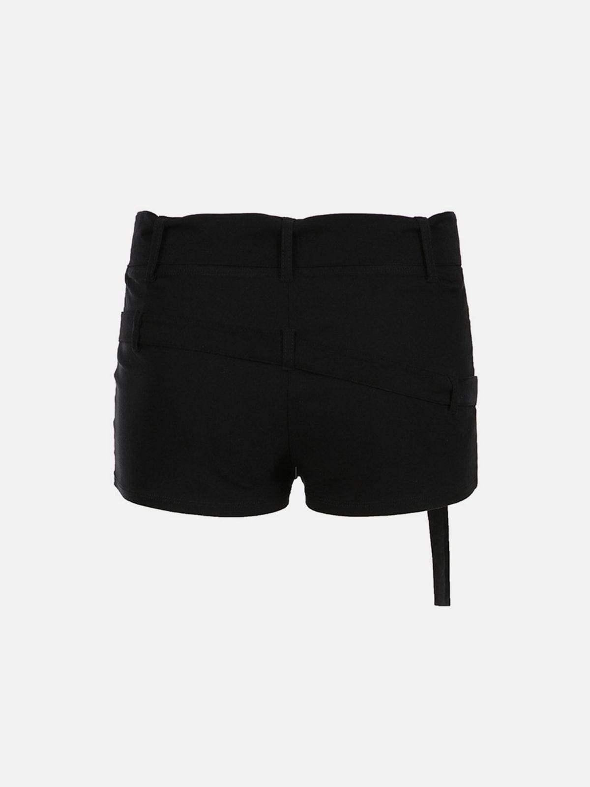 Eyelet Solid Color Shorts