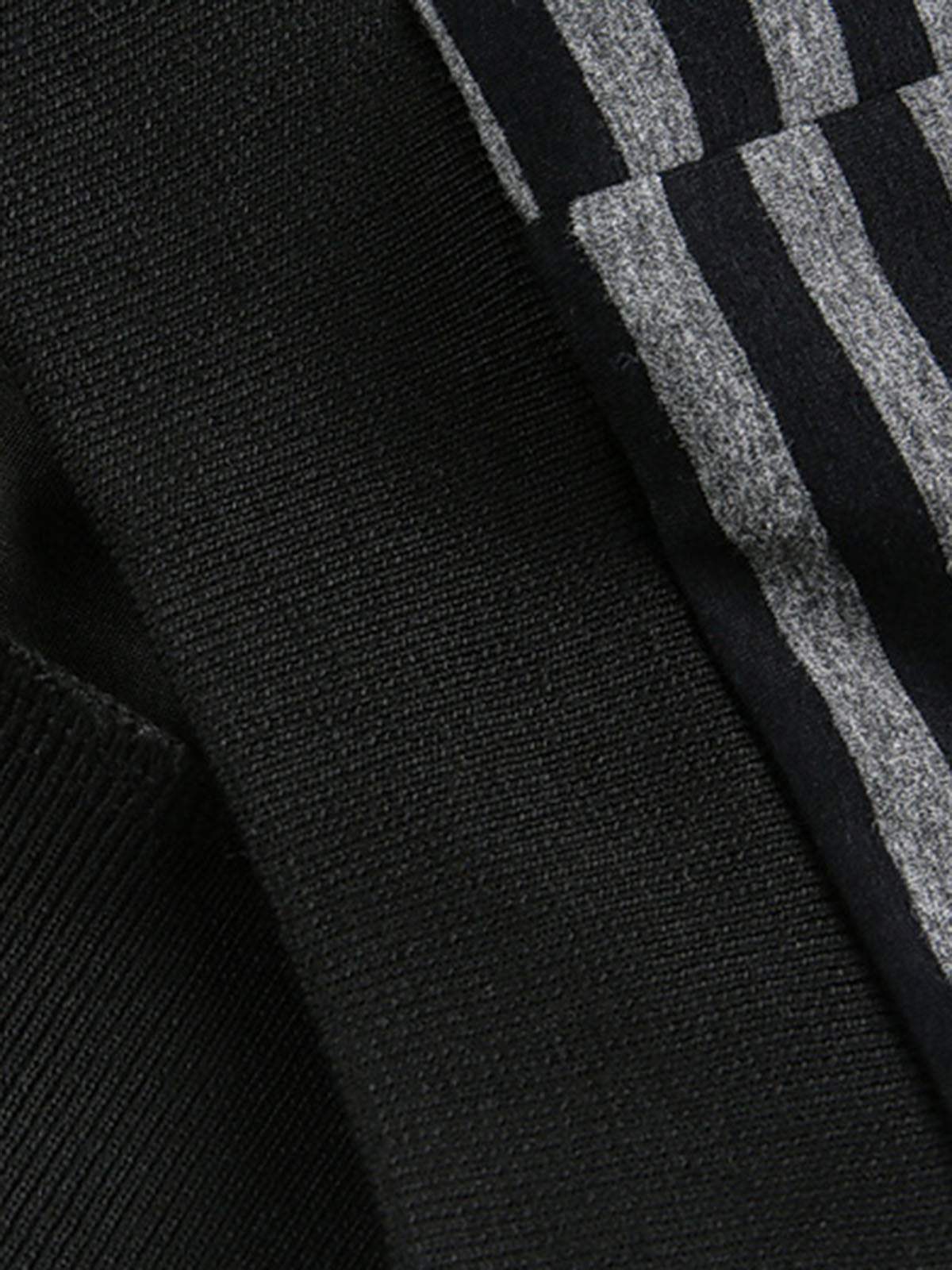 Detachable Fur Collar Striped Hooded Sweatshirt
