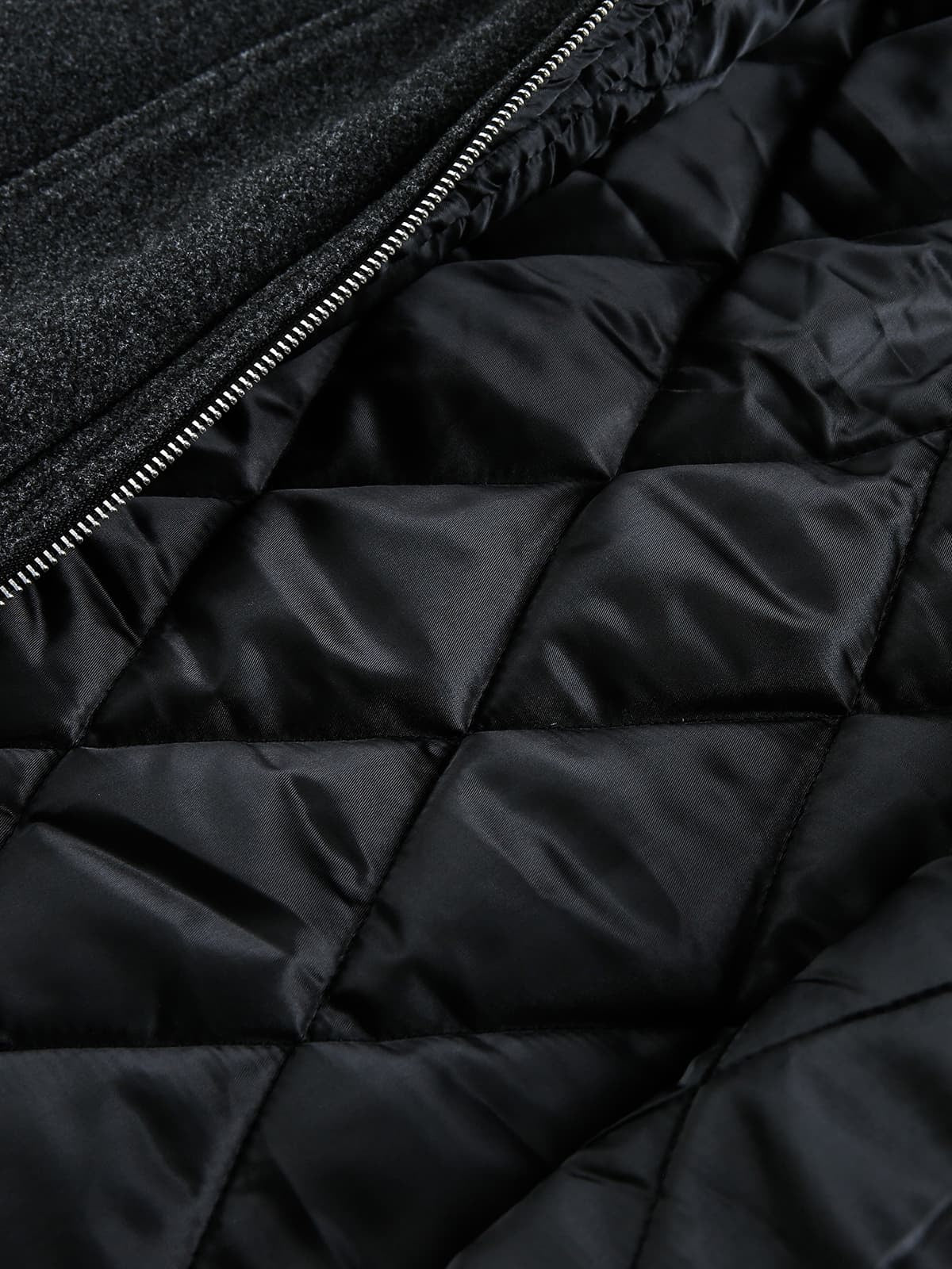 Retro Wool Blend Stand Collar Cotton Jacket