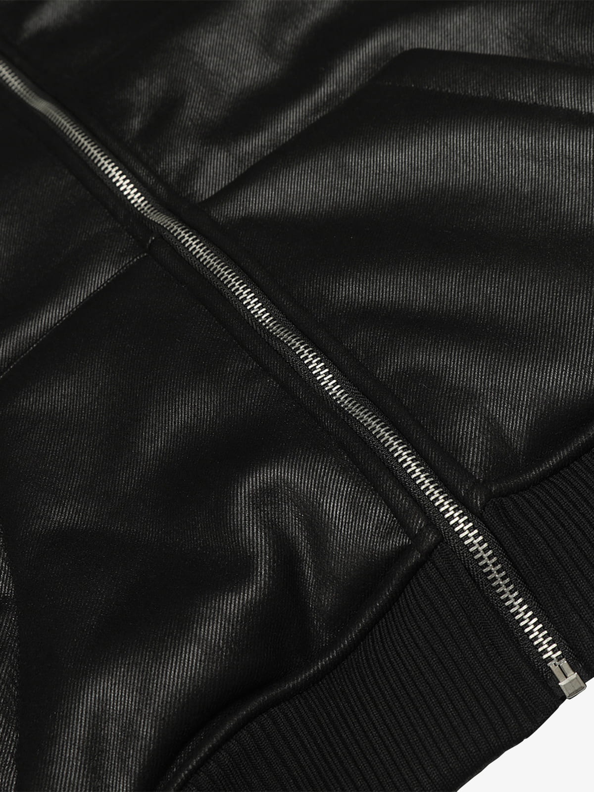 Vintage Leather Badge Fleece-lined Hooded Zip Bomber Jacket