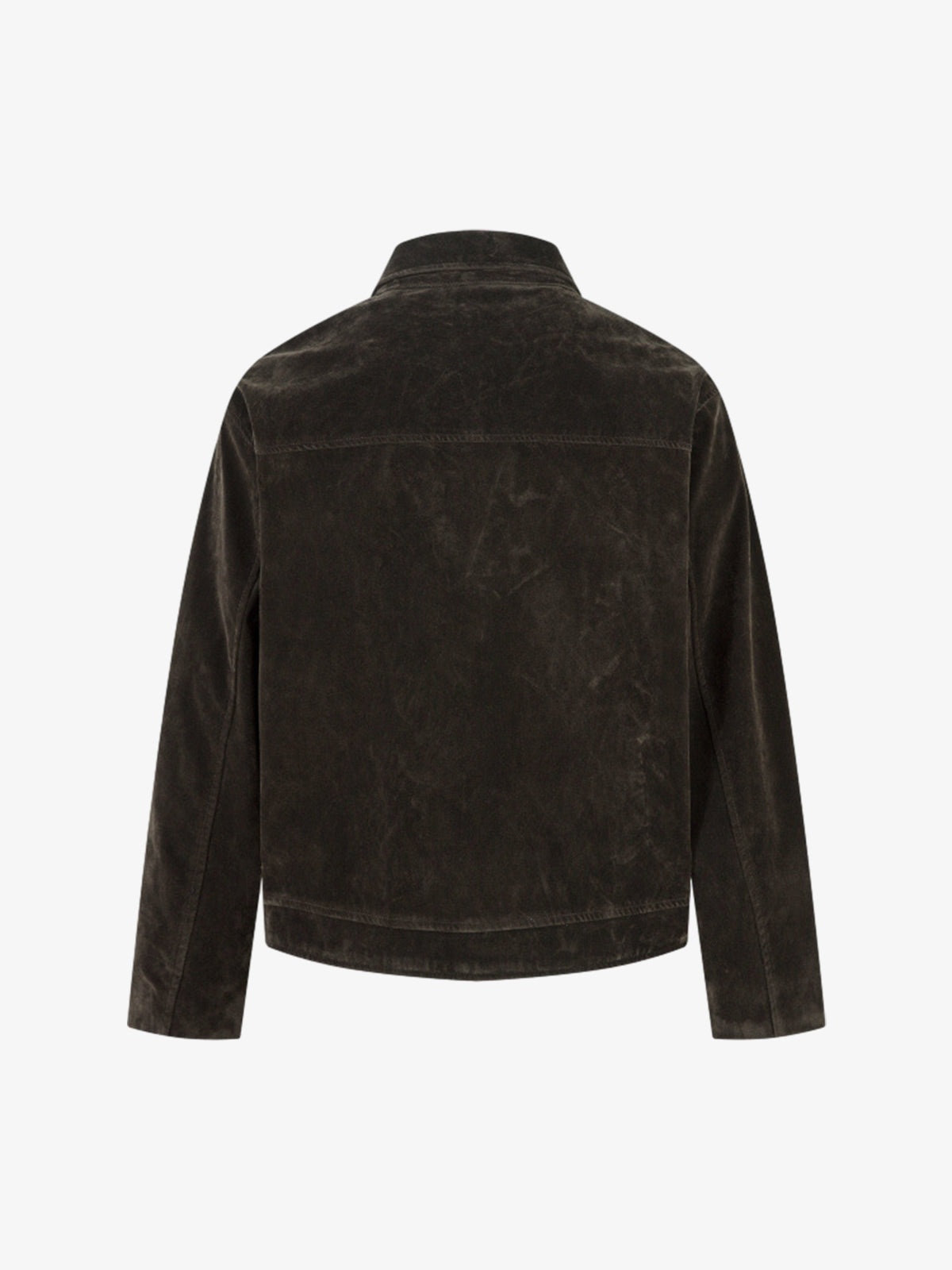 Retro Unique Metal Button Suede Lapel Bomber Jacket