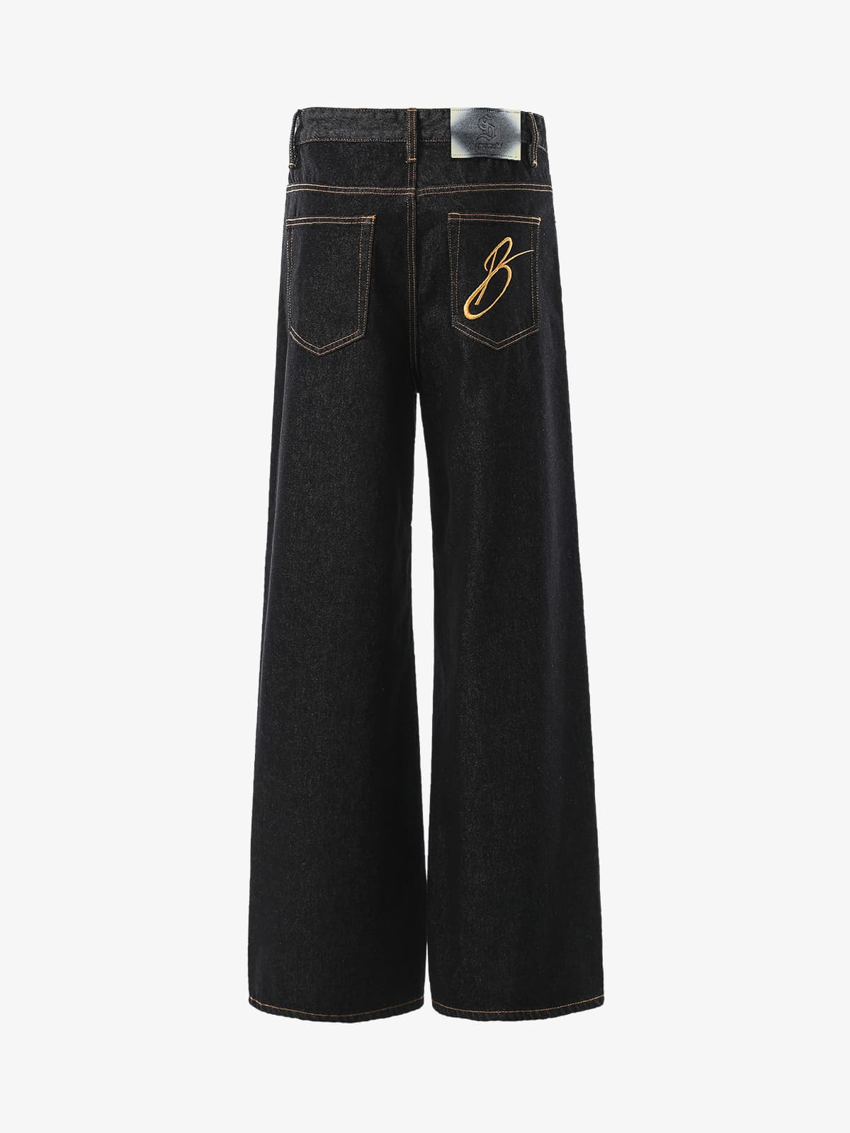 Vintage Irregular Cut Scimitar Embroidered Jeans