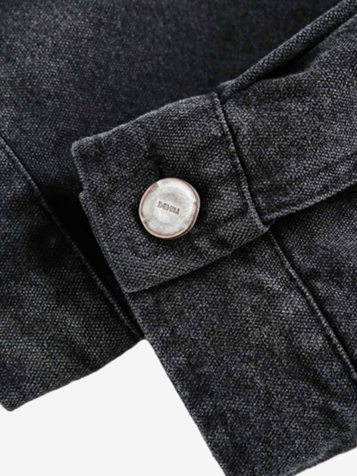 Vintage Lace Patchwork Angel Pattern Denim Jacket
