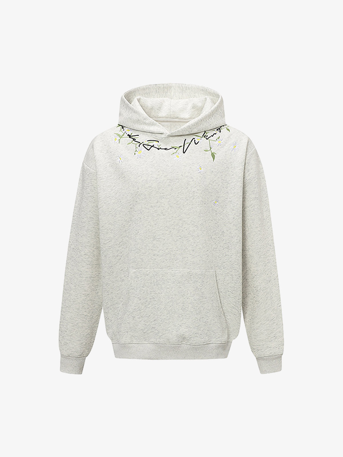 Daisy Embroidery Floral Pattern Heavyweight Hoodie
